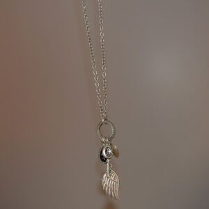Long Angel Wing Necklace